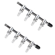 4-Way Air Flow Control Lever Valve Airline Tubing Connector Aquarium 2 PCS
