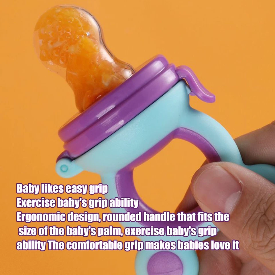 Alimentador de alimentos para frutas para bebés chupete juguete mordedor de dentición de frutas infantiles  Foto 3 de 4