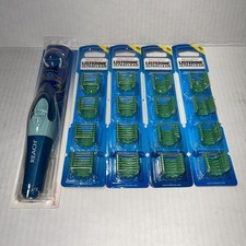 REACH Access Blue Power Flosser W/ 8 Disposable Heads Plus 112 Additional Heads