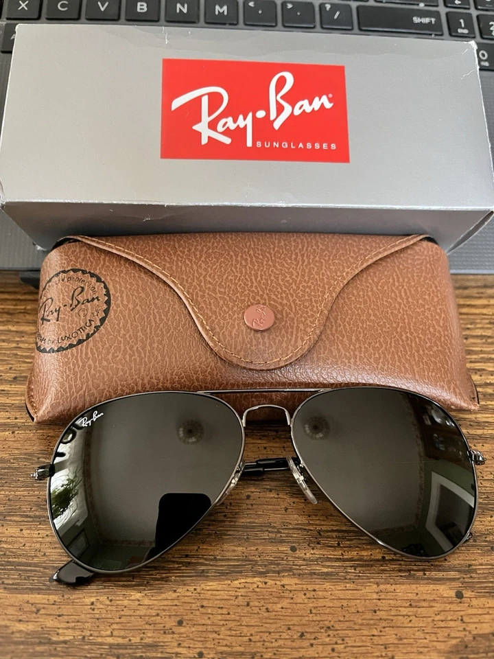 RAY-BANS AVIADORES RB3025 58mm. MONTURA DE METAL CON LENTES G-15 VERDES. NUEVO.  Foto 2 de 4