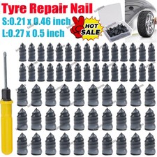 61PCS Car Vacuum Tire Repair Nail Rubber Screw Nails Screwdriver Tool Set w/Box
