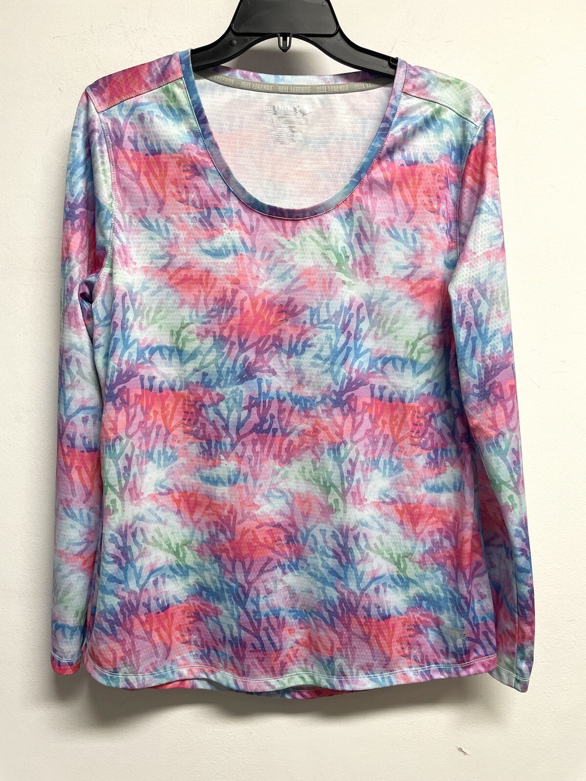 REEL LEGENDS PERFORMANCE FREELINE Coral Reef Print Shirt Top - Women’s Size L