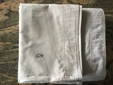 TWIN SIZE LACOSTE FLAT SHEET & PILLOW CASE,DOVE GREY