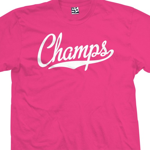 Champs Script Tail Shirt | Sports Champions Trophy Tee All Sizes Team Colors - Picture 11 of 33