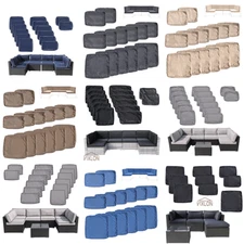 14 PCs Patio Furniture Chair Cushion Cover Set Replacement Outdoor Sofa Covers