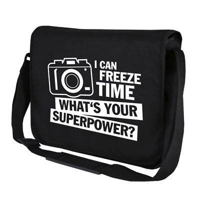 I can freeze Time What's your Superpower? Fotograf Kamera Spaß Fun Messenger Bag
