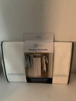 Mainstays Garment/hanging Wardrobe, Clear Window, Canvas, Dim=17 Wx20 Dx54 