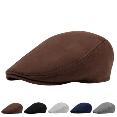 Men Cotton Flat Duckbill Summer Ivy Hat Cycling Driver Newsboy Beret Spring Cap