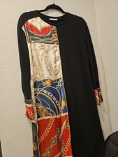ZARA Contrasting Chain Print DressBlack Size MEDIUM