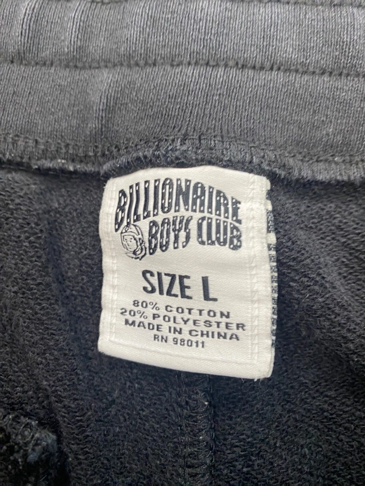 Shorts masculino Billionaire Boys Club grande preto listra lateral lounge bolso com zíper - Imagem 3 de 4