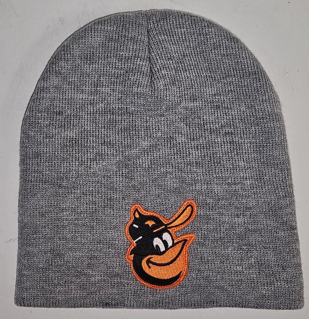 Baltimore Orioles Beanie Knit Hat CLASSIC M.L.B PATCH/LOGO