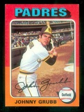 1975 TOPPS MINI #298 JOHNNY GRUBB EXMT