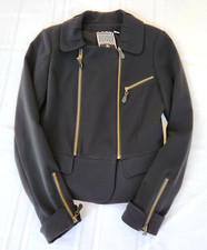 L.a.m.b. Gwen Stefani Women's Moto Jacket Black Fall 2008 Double Zippers Sz 2