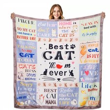 Cat Lover Gifts for Women Cat Blanket for Women 50"X60" Cat Gifts for Cat Lov...