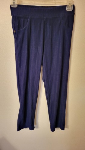 terra sky 14W navy pants elastic waist stretch womens 32W 30 inseam light weight - Picture 7 of 12