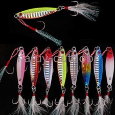 9PCS Cucchiaio Jigging Micro Cucchiaio Jig Esche Jigging Verticali Affondamento Metallo Pesca