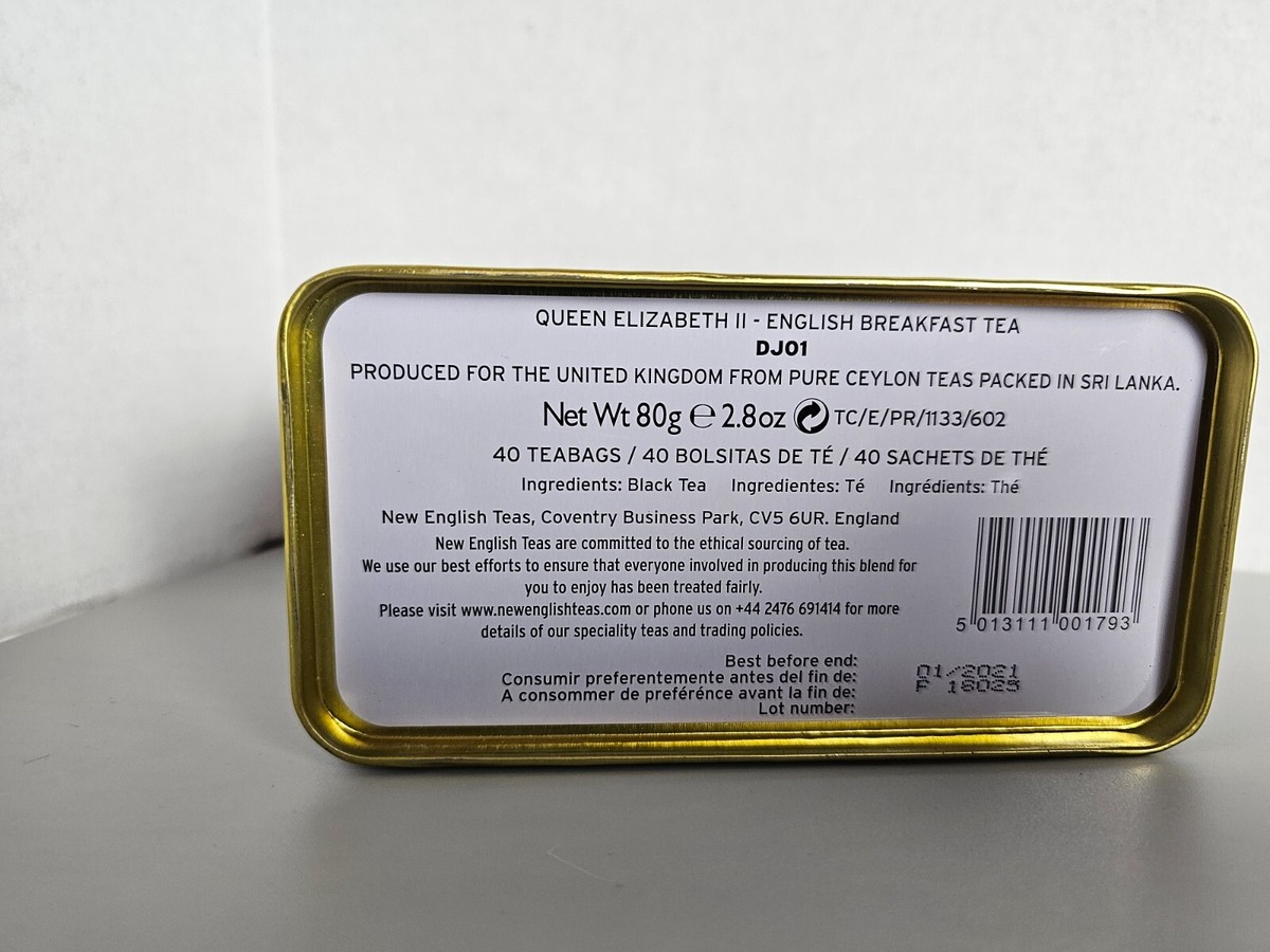 2021 Queen Elizabeth II English Breakfast Tea Tin - No Tea | eBay