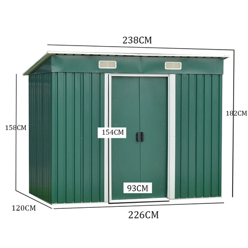 Metal Garden Shed 6 X 4, 8 X 4, 8 X 6, 10 X 8 Garden Storage WITH FREE BASE New - Picture 34 of 58