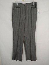 Liz Claiborne Womens Pants Sz 10 Tabitha Gray Stripped NWT