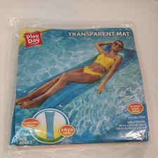 Play Day Transparent Swimming Pool Flat Mat Floating raft blow-up inflatable