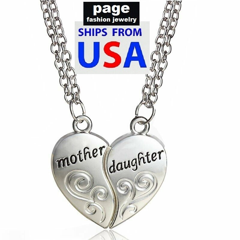 2pcs- Set Mother Daughter Pendant 18