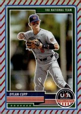 2023 Panini USA Baseball Optic Chrome Red Stripes #44 Dylan Cupp - 18U