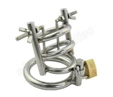 Stainless Steel Male Chastity Device Metal Urethra Dilatation Lock Restrain