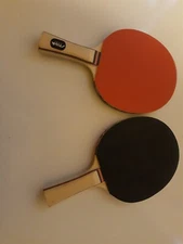 Preowned STIGA Ping Pong Paddle Lot of 2  Red and Black paddles