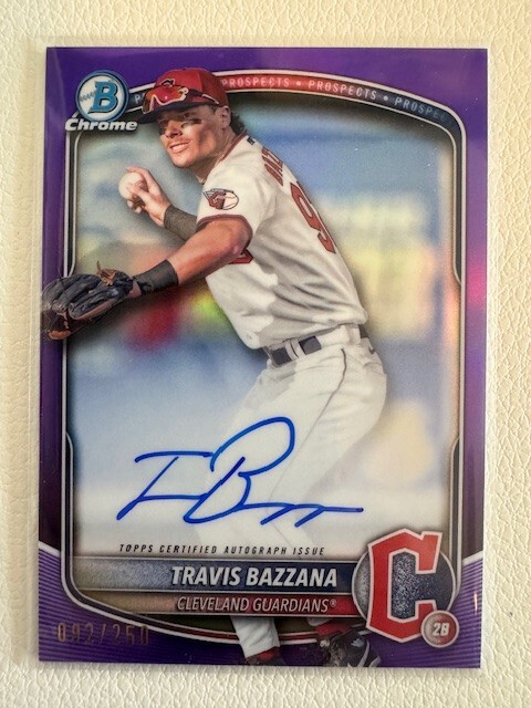 2025 Bowman Chrome Travis Bazzana Purple Refractor Auto /250 #CPA-TB