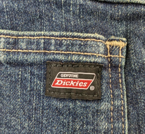 Pantalones de mezclilla de carpintero Dickies genuinos para hombre calce regular elásticos pierna recta - Imagen 4 de 17