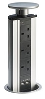 Leyton Lighting Pop-up Socket Power Supply Port 3 X Uk Plug Sockets & 2 X Usb ( Leyton Lighting Pop-up Socket Power Supply Port 3 X Uk Plug Sockets & 2 X Usb (