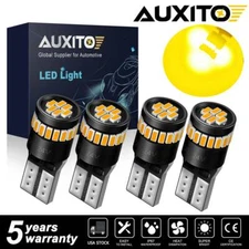AUXITO Super Bright Amber LED Bulbs Front Sidemarker Lights 168 192 194 2825 T10