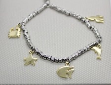 BRACCIALE DODO STYLE LINE MARE ARGENTO CHARMS DORATI CM 18 EXPLOIT