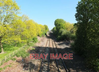 PHOTO  LEEDS-HARROGATE RAILWAY LINE VIEW TOWARDS HARROGATE ALONG THE LEEDS-HARRO