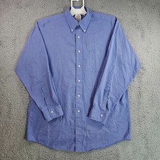 Brooks Brothers 1818 Dress Shirt Mens 16-33 Button Up Long Sleeve Blue Plaid