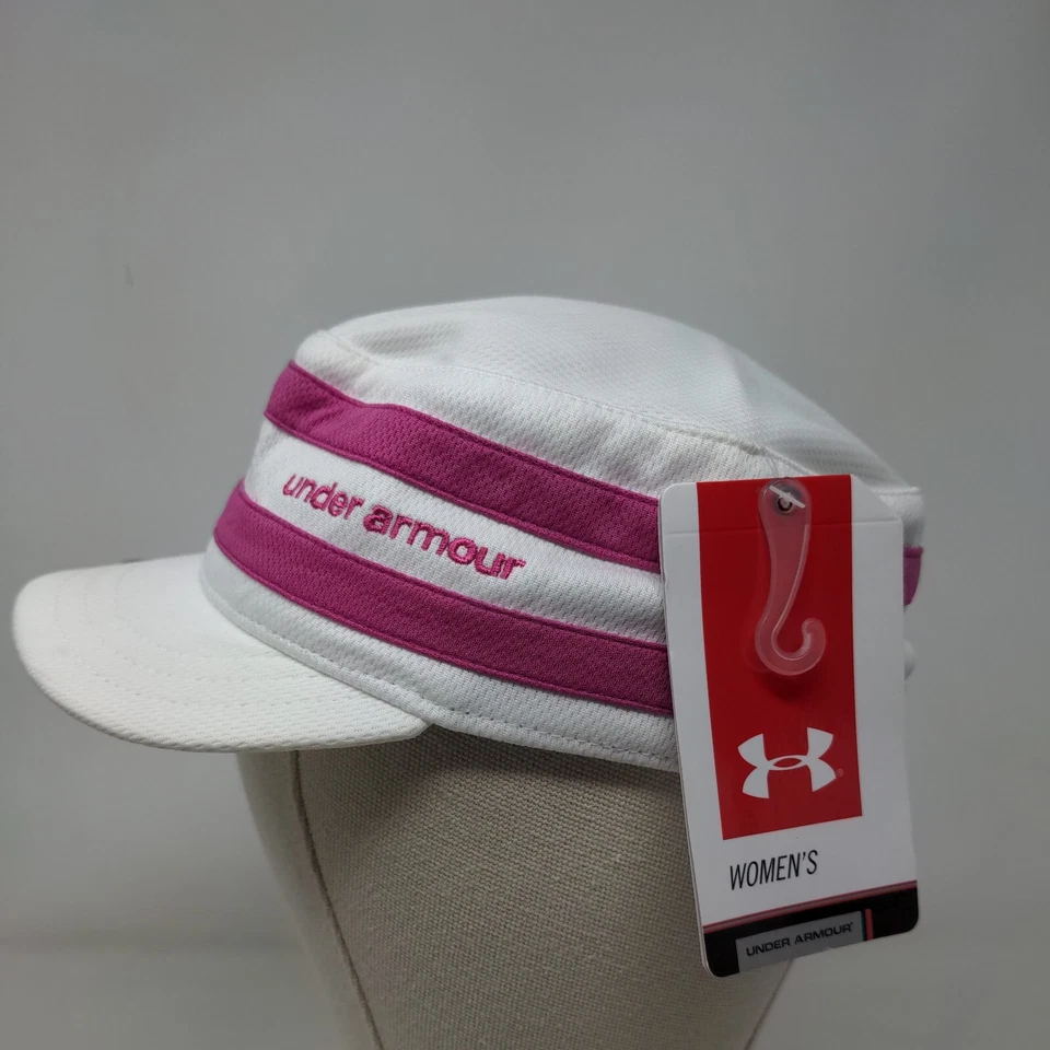 Gorra Under Armour Para Mujer Ajustada Cadete Ejército Gorra Blanca 4 Vías Elastizada con Etiquetas Foto 3 de 4