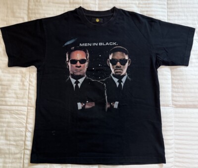 Men In Black MIB Mr. Jones Mr. Smith Alien Movie Promo T-Shirt Large Faded