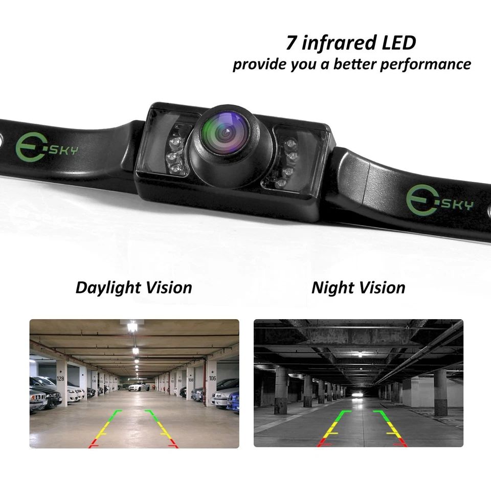 Автомобильная резервная камера, Esky камера заднего вида водонепроницаемая цвет высокой четкости - Изображение 4 из 4