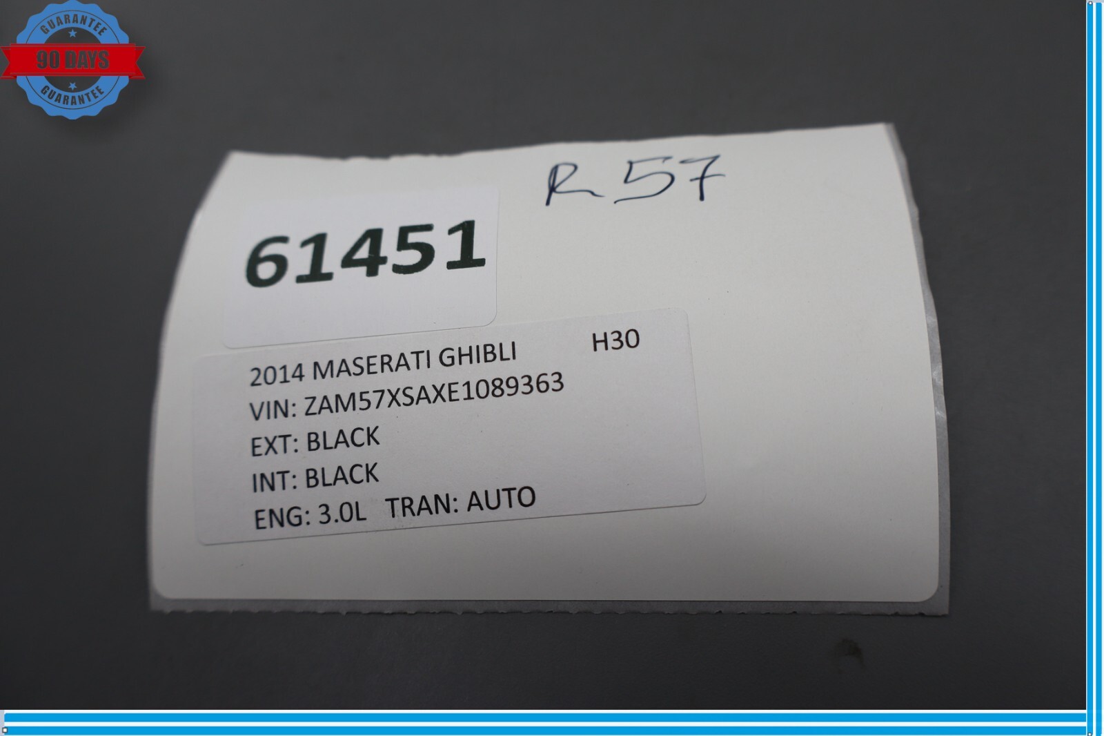 Maserati Quattroporte 2014 Rear Dome light P/N 670065671