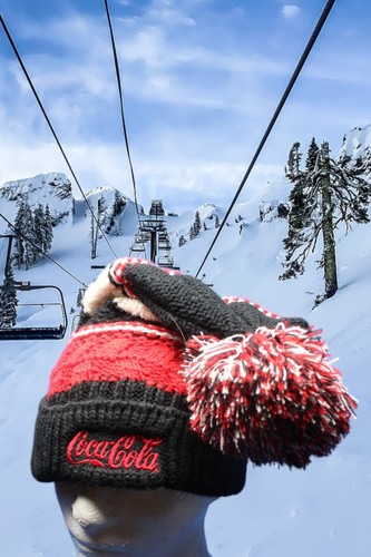 De Colección Coca-Cola Coca-Cola Invierno Sombrero Gorra Tejido Gorro Apolo Tobogán Esquí Snowboard