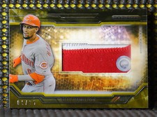 BILLY HAMILTON  -  2015 TOPPS STRATA CLEARLY AUTHENTIC RELICS GOLD    #CARCBH