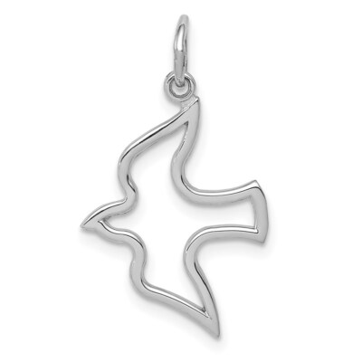 Real 14kt White Gold Dove Charm
