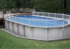 VinylWorks Swimming Pool Resin Safety Fence Add-on Kit 3 Sections White B24E3-W