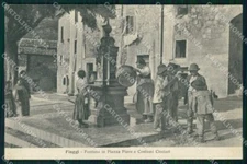 Frosinone Fiuggi Fontana Piazza Piave Costumi Alterocca 41639 cartolina RB7862