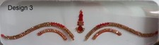 2 x Traditional Indian Curved Shape Bindi for Bridal Wedding Best Quality Bindi