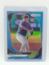 Brock Burke 2020 Panini Prizm Baseball - CAROLINA BLUE #195 RC - Texas Rangers