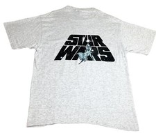 Vintage 90s Changes Star Wars Shirt Grey XL Luke Leah Skywalker Single Stitch