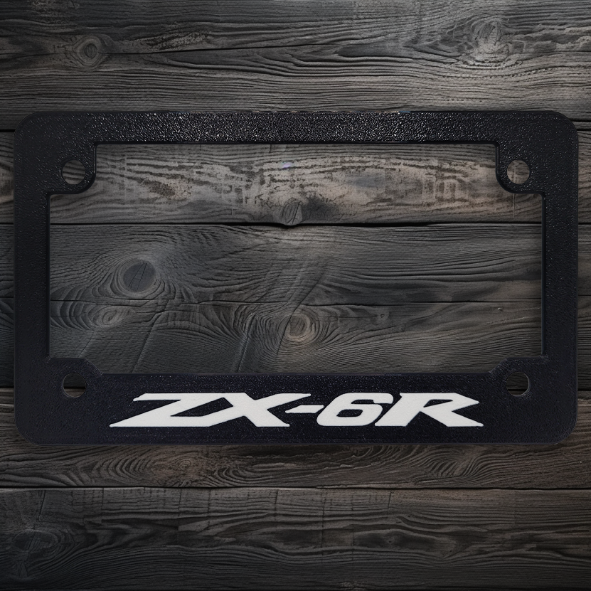 For Kawasaki Ninja ZX-6R Textured Motorcycle License Plate Frame