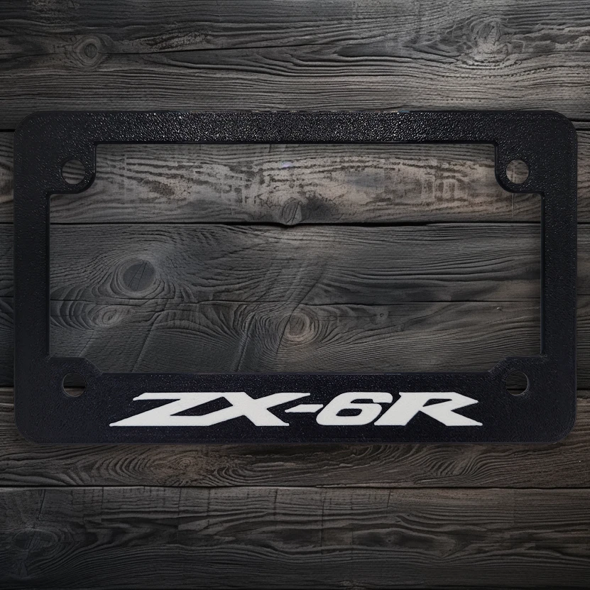 Marco de matrícula texturizado para motocicleta Kawasaki Ninja ZX-6R (TODOS LOS AÑOS) Foto 2 de 2
