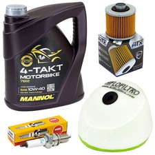 4L Wartung Öl für MZ MUZ Baghira 660 1998-2006 Set Luftfilter Ölfilter Zündkerze